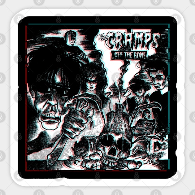 Wild And Feral The Cramps Punkabilly Tee Sticker by JocelynnBaxter